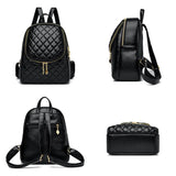 Leather Backpack Women Shoulder Bags Travel Back pack School Bags for Girls