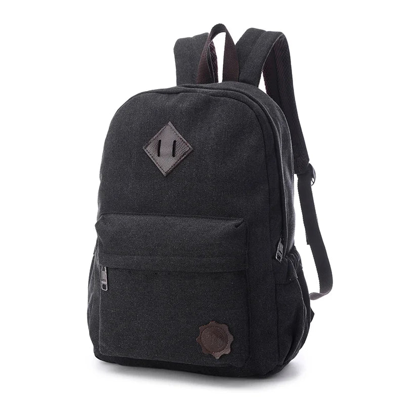 Vintage Men Canvas Backpack School Bag Casual Travel Rucksack Shoulder Laptop