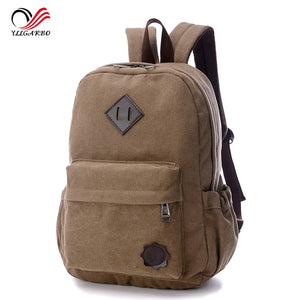 Vintage Men Canvas Backpack School Bag Casual Travel Rucksack Shoulder Laptop
