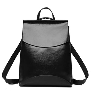 High Women Backpack PU Leather Backpacks for Teenage Girls