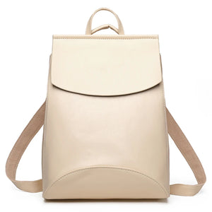 High Women Backpack PU Leather Backpacks for Teenage Girls