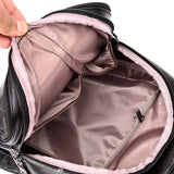 Women's Travel Backpack Shoulder Bag Casual Chest Bag Pu Leather