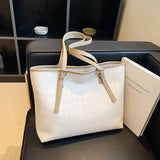 High-capacity Tote Bag Commuter Bag Female Joker Texture Bag