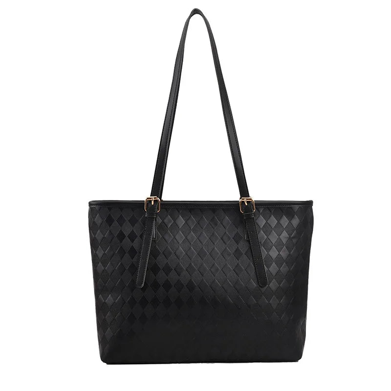 High-capacity Tote Bag Commuter Bag Female Joker Texture Bag