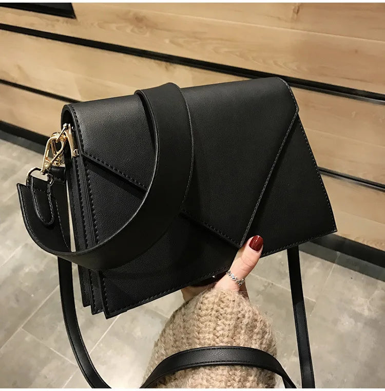 Women's PU Leather Shoulder Messenger Bag Casual Square S1982