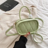 Wavy Embroidery Thread Shoulder Bag Top-handle Bag Purses Sac