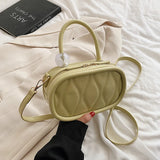 Wavy Embroidery Thread Shoulder Bag Top-handle Bag Purses Sac