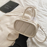 Wavy Embroidery Thread Shoulder Bag Top-handle Bag Purses Sac