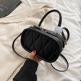 Wavy Embroidery Thread Shoulder Bag Top-handle Bag Purses Sac