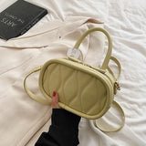 Wavy Embroidery Thread Shoulder Bag Top-handle Bag Purses Sac
