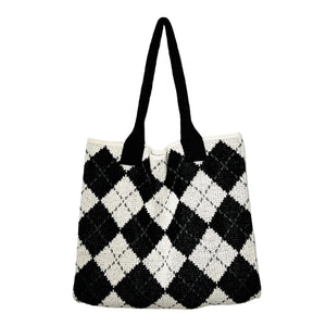 Vintage Diamond Shoulder Bag for Women