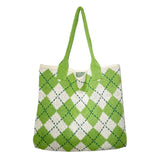 Vintage Diamond Shoulder Bag for Women