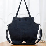 Retro Denim Messenger Bag for Women