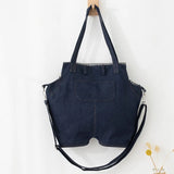 Retro Denim Messenger Bag for Women