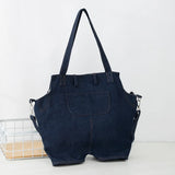 Retro Denim Messenger Bag for Women