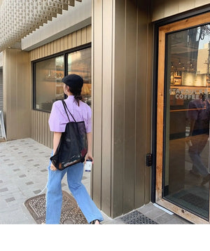 Transparent Mesh Shoulder Bag All-match Shopping Bag Beach Bag