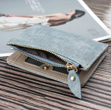 Cat Embroidered Canvas Zipper Wallets Women Purse