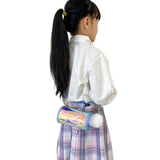 Kids Girls Crossbody Bag Clear Shoulder Purse with Pompom