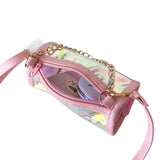 Kids Girls Crossbody Bag Clear Shoulder Purse with Pompom