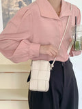 Mini Crossbody Phone Bag PU Leather Zipper Shoulder Bag