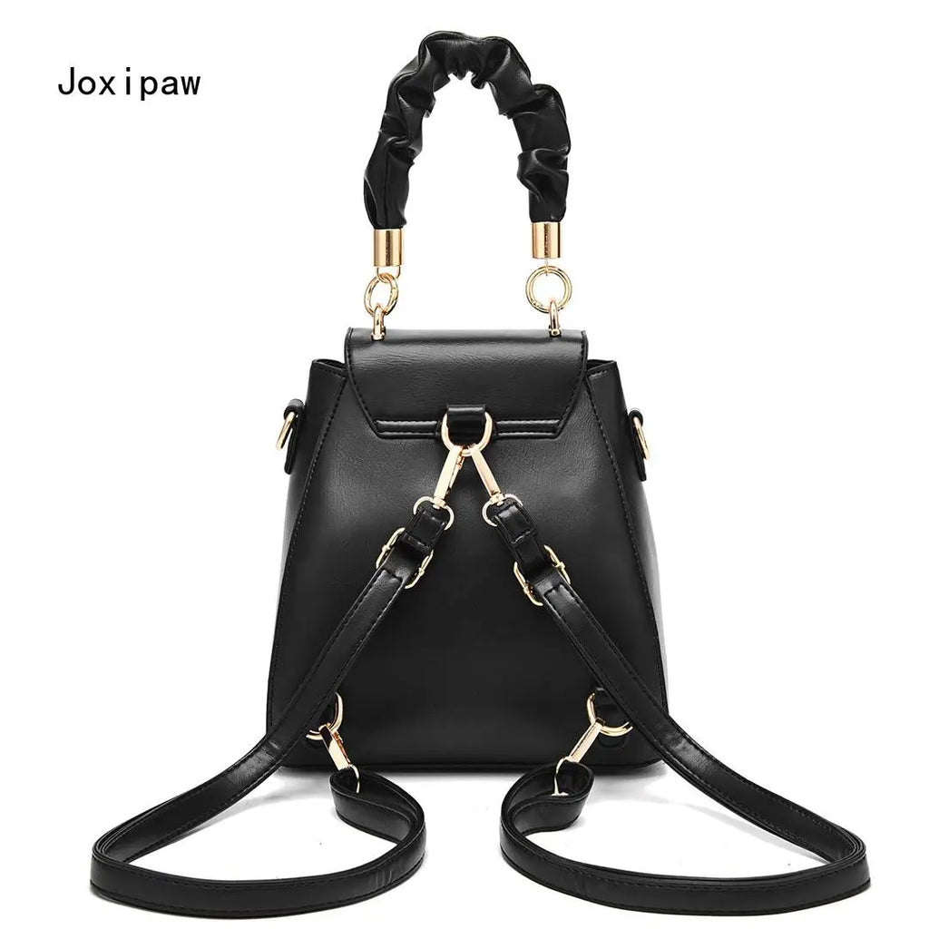 Vintage Large Capacity Handbag for Women Pu Leather Shoulder Bag