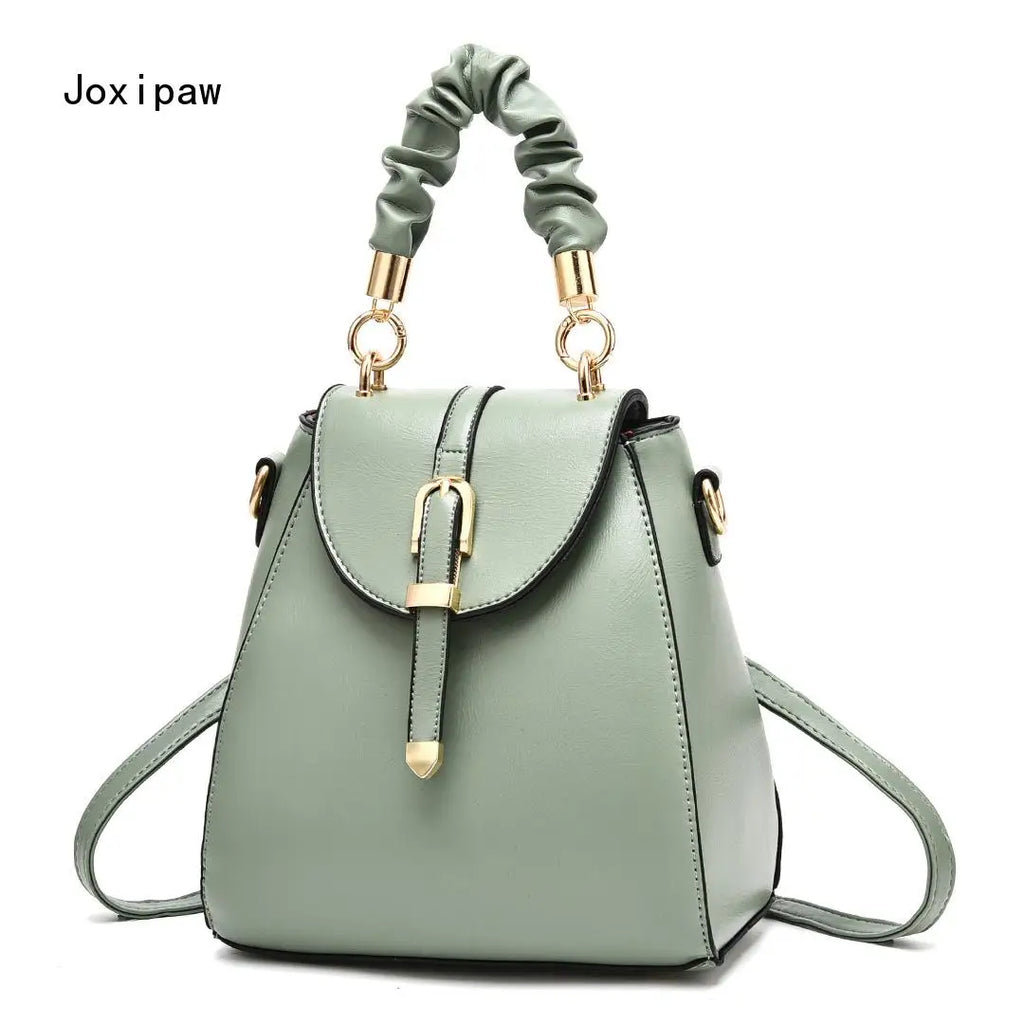 Vintage Large Capacity Handbag for Women Pu Leather Shoulder Bag