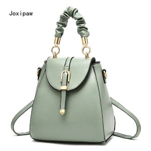 Vintage Large Capacity Handbag for Women Pu Leather Shoulder Bag