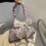 Bowknot Handheld Crossbody Small Bag Girl