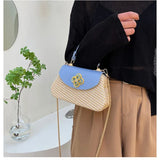 Texture Net Red Girl Hand Chain Cross Body Woven Bag