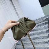 Cloud Wrinkled Dumpling Clip Shoulder Messenger Bag for Women