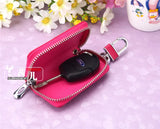 Key Holder Cow Leather Women Housekeeper Key Wallet Cartoon Rabbit