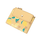 Ladies' Print Short Three-fold Purse Zipper Change Clip Women