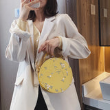 Sweet Flower Round Bag Shoulder Messenger Party