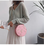 Sweet Flower Round Bag Shoulder Messenger Party