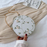Sweet Flower Round Bag Shoulder Messenger Party