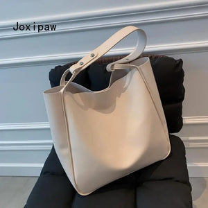 Women's Soft PU Leather Shoulder Bag Casual Handbag Tote Large Capacity