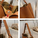 Women's Soft PU Leather Shoulder Bag Casual Handbag Tote Large Capacity