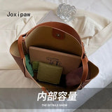 Women's Soft PU Leather Shoulder Bag Casual Handbag Tote Large Capacity