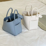 Women's Bucket Shoulder Bag Large Capacity PU Leather Handbag