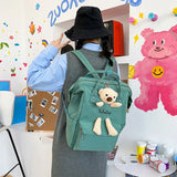 Backpack Cartoon Bear Doll Casual Student School Shoulder Bag