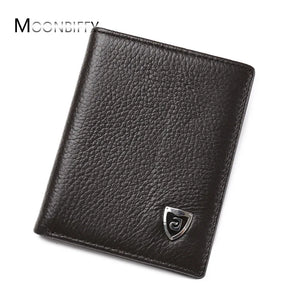 Cowhide Mini Student Wallet Ultra Thin Soft Men Small Wallet
