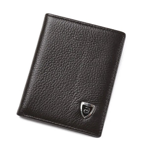 Cowhide Mini Student Wallet Ultra Thin Soft Men Small Wallet