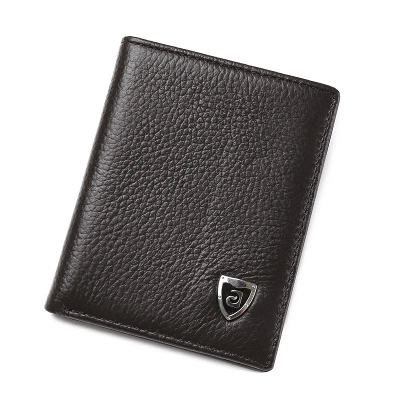 Cowhide Mini Student Wallet Ultra Thin Soft Men Small Wallet