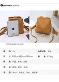Ladies PU Bucket Bag Small Fringed Messenger Bag