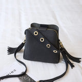 Ladies PU Bucket Bag Small Fringed Messenger Bag
