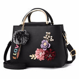 Artificial Flower Shoulder Messenger Bag PU Solid Handbag