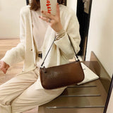 Crocodile Pattern Shoulder Bag Clutch Bag Patent Leather Underarm Shoulder Bag