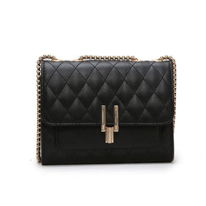Women's PU Small Chain Shoulder Bag Solid Soft Leather Messenger Bag