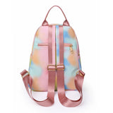 Colorful PU Leather Backpack Large Capacity Double Zipper Travel Backpack