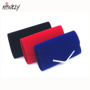 Ladies Evening Envelope Metal Chain Clutch Bag Wedding Party